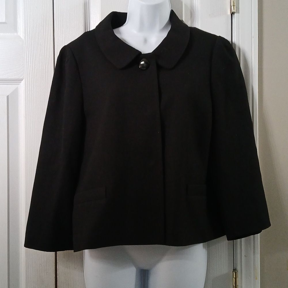 Banana Republic 100% wool sophisticated cropped blazer Sz 14 NWOT
